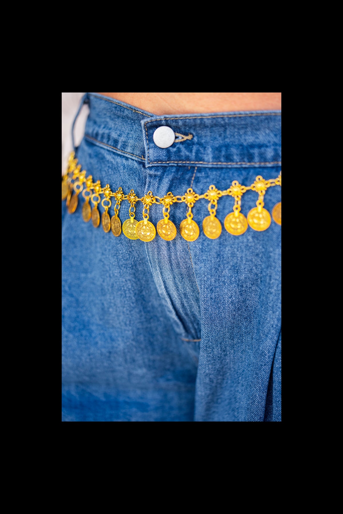 High-Waisted Wide-Leg Denim Jeans | Mahón Azul de Cintura Alta y Pierna Ancha